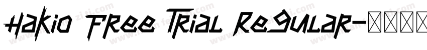 Hakio Free Trial Regular字体转换